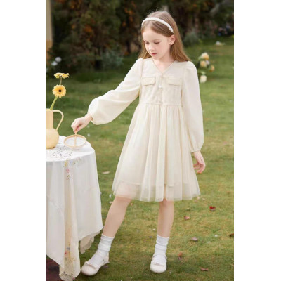 dress girls tassel princess european plush CHN 38 (2808) - dress anak perempuan (ONLY 5PCS)